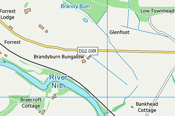 DG2 0XR map - OS VectorMap District (Ordnance Survey)