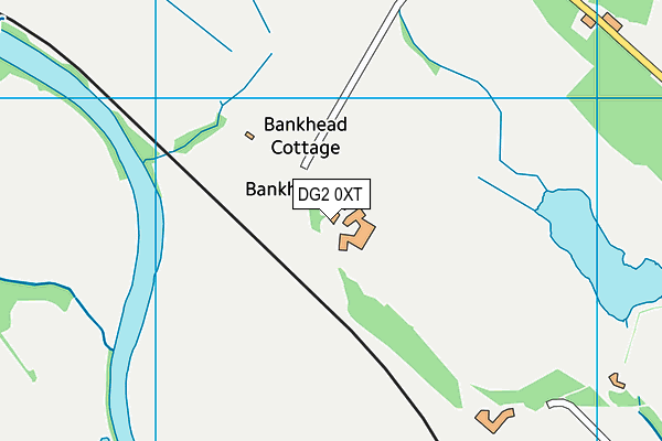 DG2 0XT map - OS VectorMap District (Ordnance Survey)