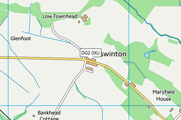 DG2 0XU map - OS VectorMap District (Ordnance Survey)