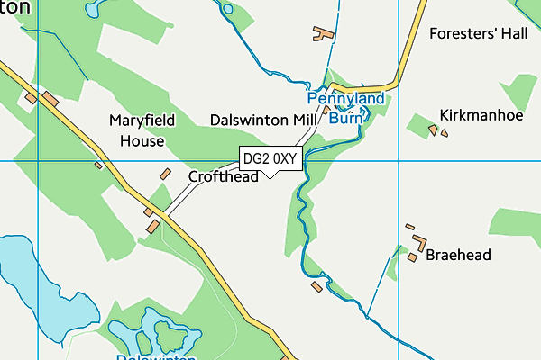 DG2 0XY map - OS VectorMap District (Ordnance Survey)