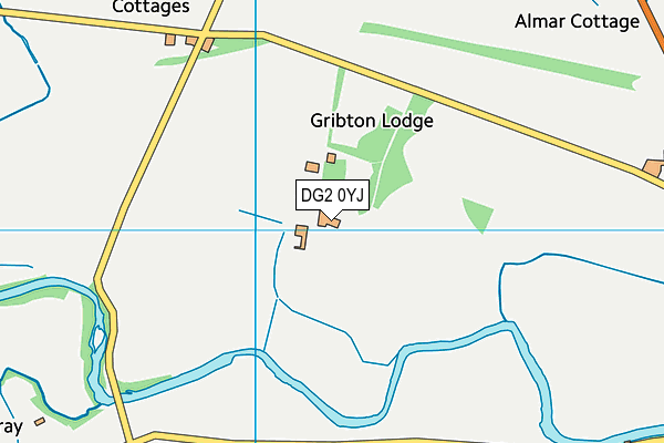 DG2 0YJ map - OS VectorMap District (Ordnance Survey)