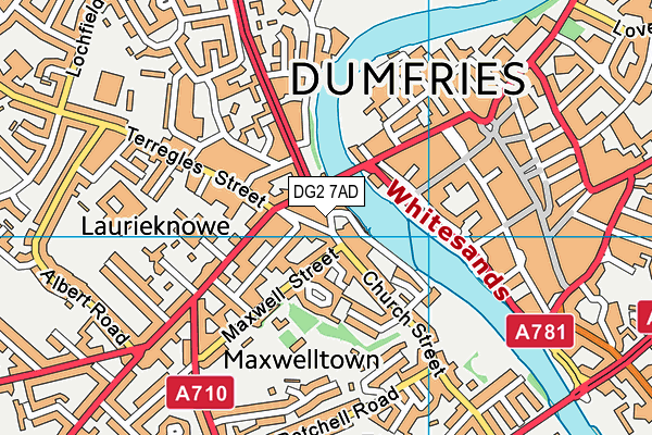 DG2 7AD map - OS VectorMap District (Ordnance Survey)