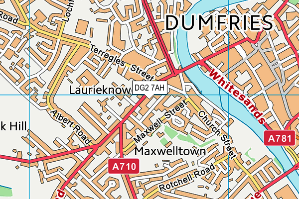 DG2 7AH map - OS VectorMap District (Ordnance Survey)