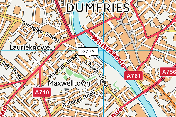 DG2 7AT map - OS VectorMap District (Ordnance Survey)