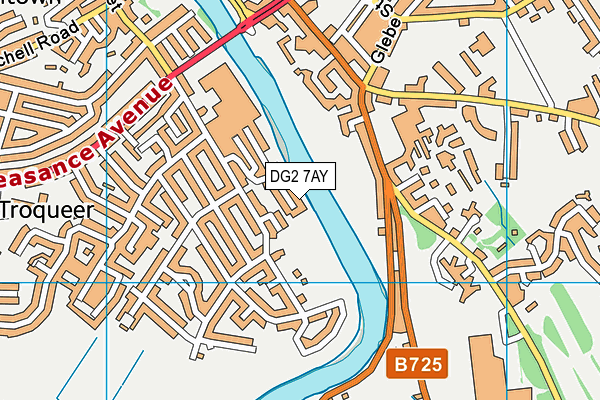 DG2 7AY map - OS VectorMap District (Ordnance Survey)