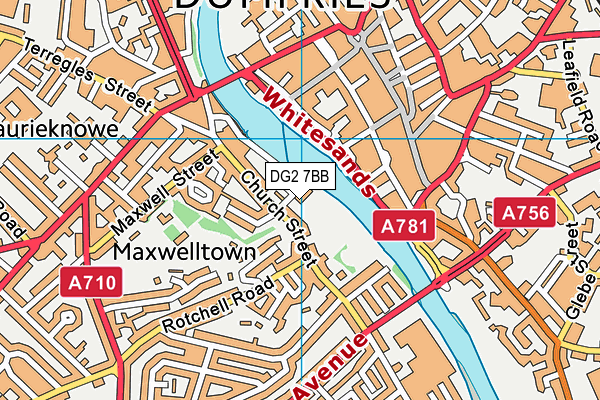 DG2 7BB map - OS VectorMap District (Ordnance Survey)