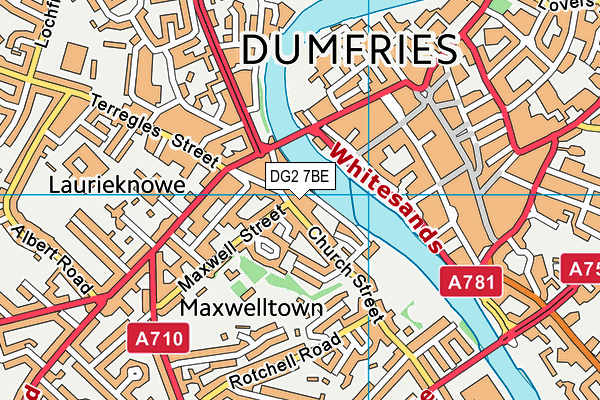 DG2 7BE map - OS VectorMap District (Ordnance Survey)