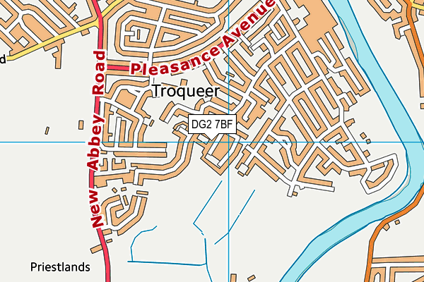 DG2 7BF map - OS VectorMap District (Ordnance Survey)
