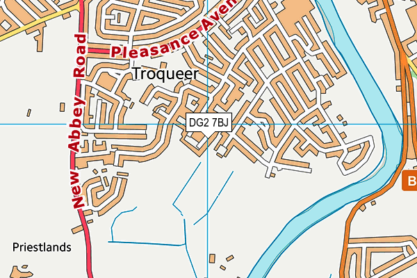 DG2 7BJ map - OS VectorMap District (Ordnance Survey)