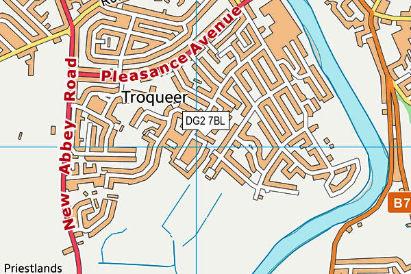 DG2 7BL map - OS VectorMap District (Ordnance Survey)