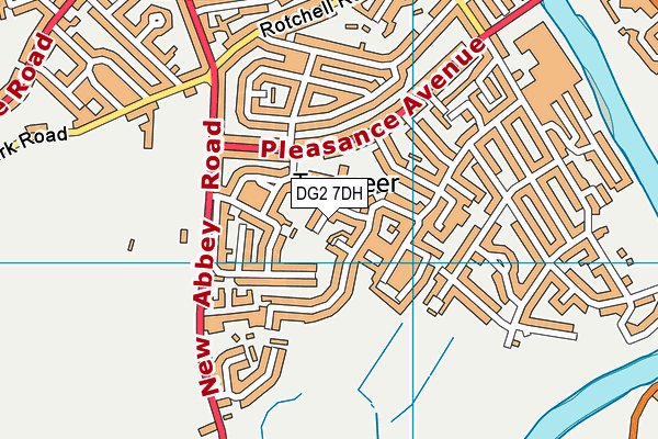 DG2 7DH map - OS VectorMap District (Ordnance Survey)