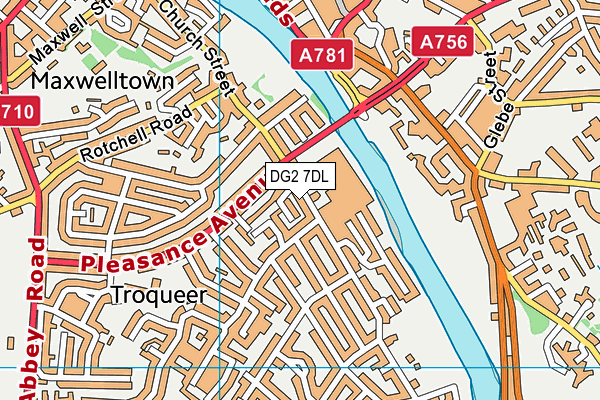 DG2 7DL map - OS VectorMap District (Ordnance Survey)