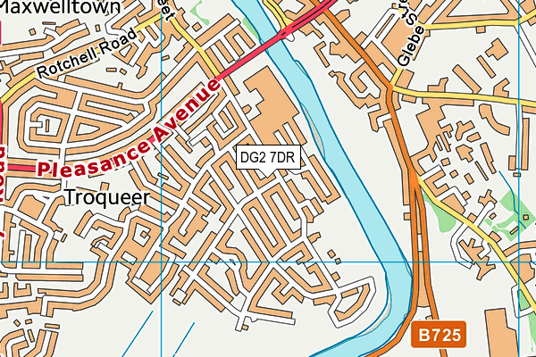 DG2 7DR map - OS VectorMap District (Ordnance Survey)