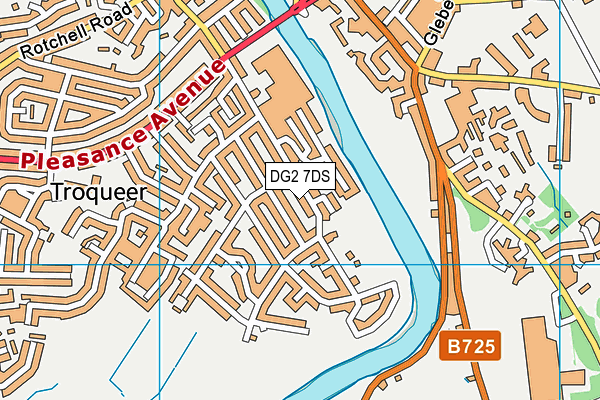 DG2 7DS map - OS VectorMap District (Ordnance Survey)