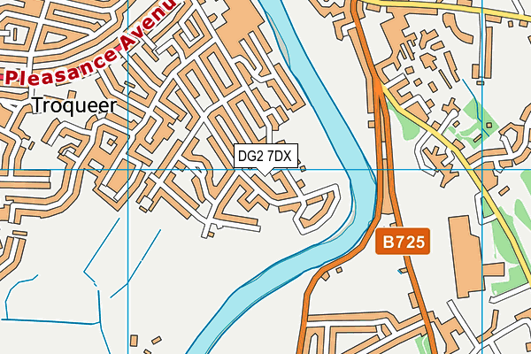 DG2 7DX map - OS VectorMap District (Ordnance Survey)