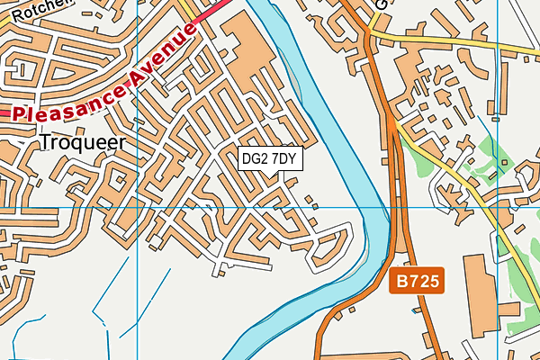 DG2 7DY map - OS VectorMap District (Ordnance Survey)