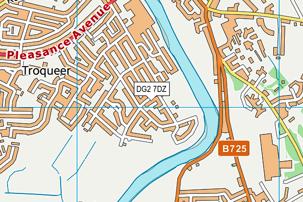 DG2 7DZ map - OS VectorMap District (Ordnance Survey)