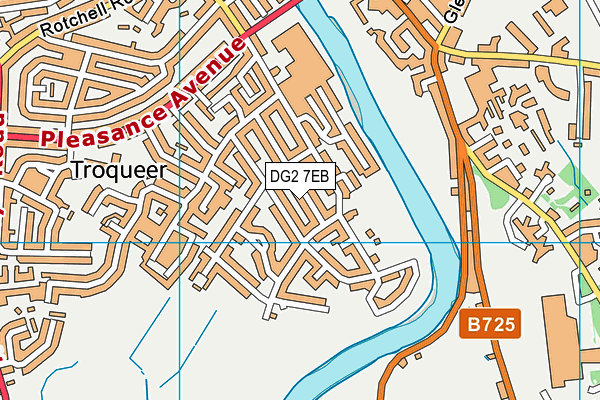 DG2 7EB map - OS VectorMap District (Ordnance Survey)