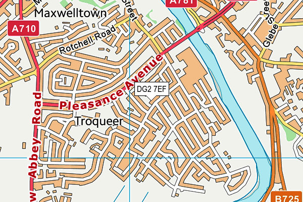 DG2 7EF map - OS VectorMap District (Ordnance Survey)