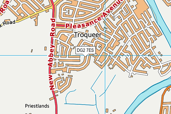 DG2 7ES map - OS VectorMap District (Ordnance Survey)