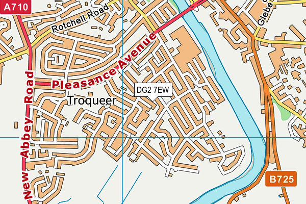 DG2 7EW map - OS VectorMap District (Ordnance Survey)