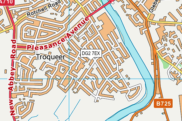 DG2 7EX map - OS VectorMap District (Ordnance Survey)