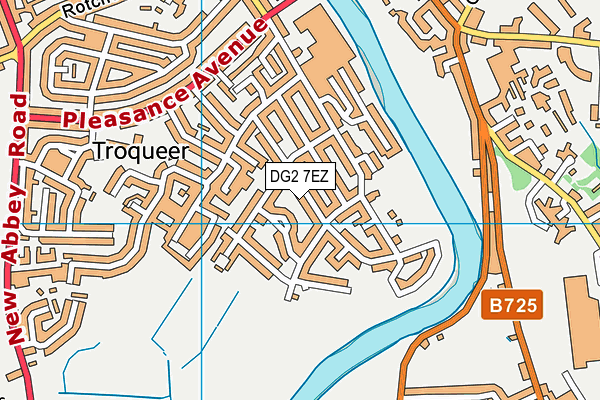 DG2 7EZ map - OS VectorMap District (Ordnance Survey)