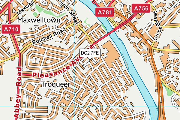 DG2 7FE map - OS VectorMap District (Ordnance Survey)