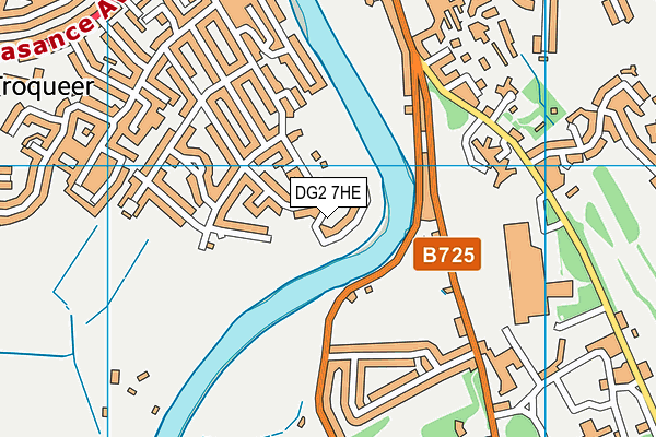 DG2 7HE map - OS VectorMap District (Ordnance Survey)