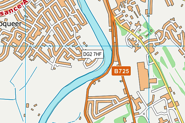 DG2 7HF map - OS VectorMap District (Ordnance Survey)