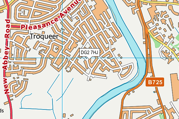 DG2 7HJ map - OS VectorMap District (Ordnance Survey)