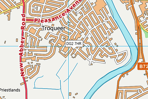 DG2 7HR map - OS VectorMap District (Ordnance Survey)