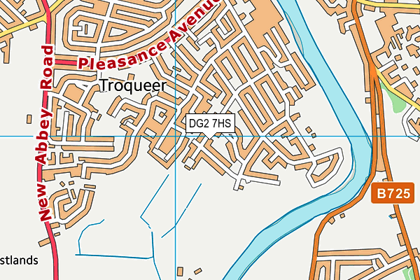 DG2 7HS map - OS VectorMap District (Ordnance Survey)