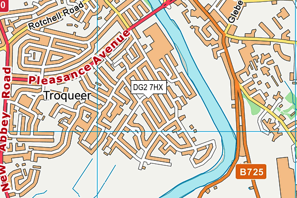 DG2 7HX map - OS VectorMap District (Ordnance Survey)