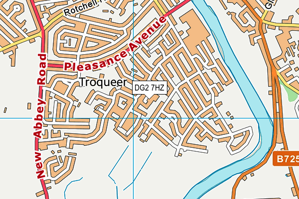 DG2 7HZ map - OS VectorMap District (Ordnance Survey)