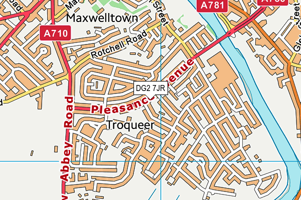 DG2 7JR map - OS VectorMap District (Ordnance Survey)