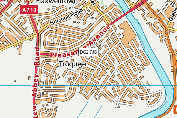 DG2 7JS map - OS VectorMap District (Ordnance Survey)