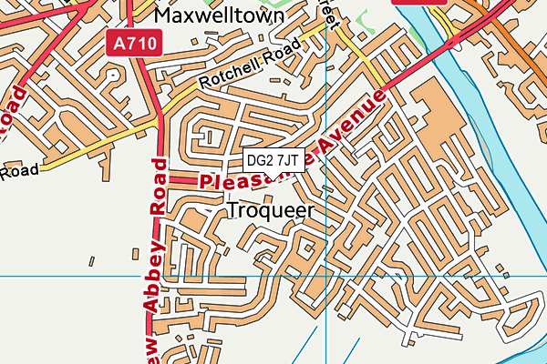 DG2 7JT map - OS VectorMap District (Ordnance Survey)