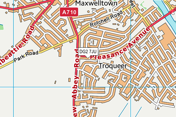 DG2 7JU map - OS VectorMap District (Ordnance Survey)