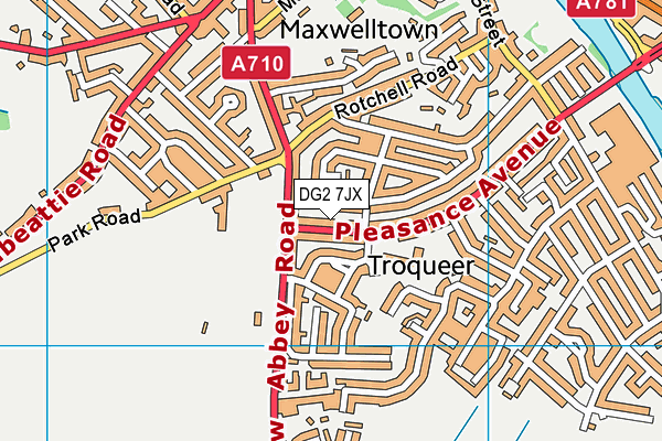 DG2 7JX map - OS VectorMap District (Ordnance Survey)