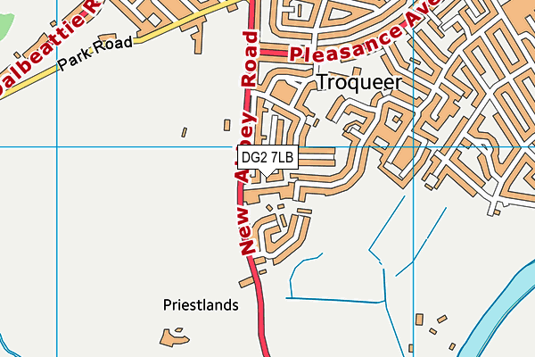 DG2 7LB map - OS VectorMap District (Ordnance Survey)