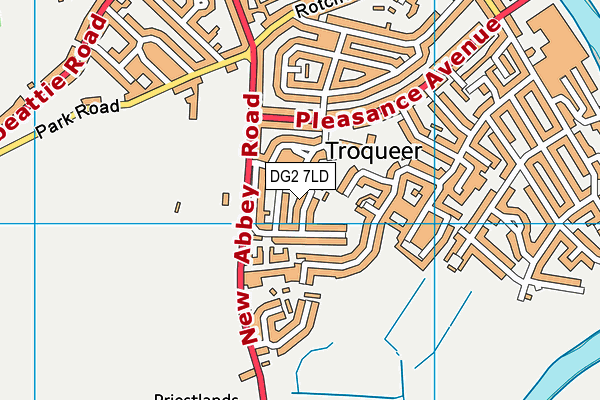 DG2 7LD map - OS VectorMap District (Ordnance Survey)