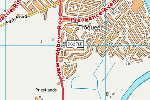 DG2 7LE map - OS VectorMap District (Ordnance Survey)