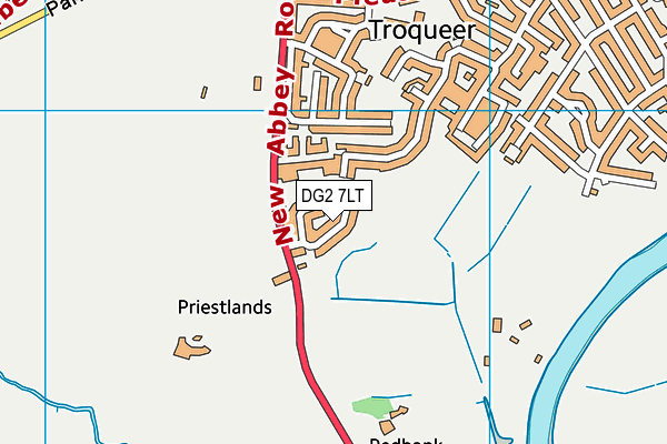 DG2 7LT map - OS VectorMap District (Ordnance Survey)