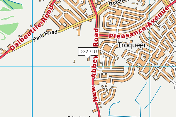 DG2 7LU map - OS VectorMap District (Ordnance Survey)