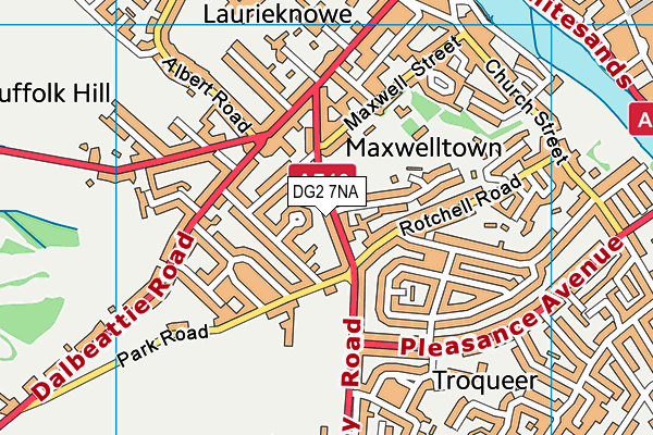 DG2 7NA map - OS VectorMap District (Ordnance Survey)