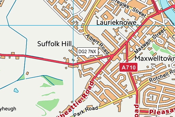 DG2 7NX map - OS VectorMap District (Ordnance Survey)