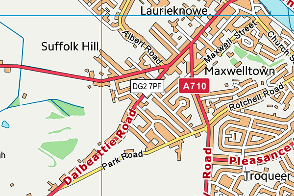 DG2 7PF map - OS VectorMap District (Ordnance Survey)