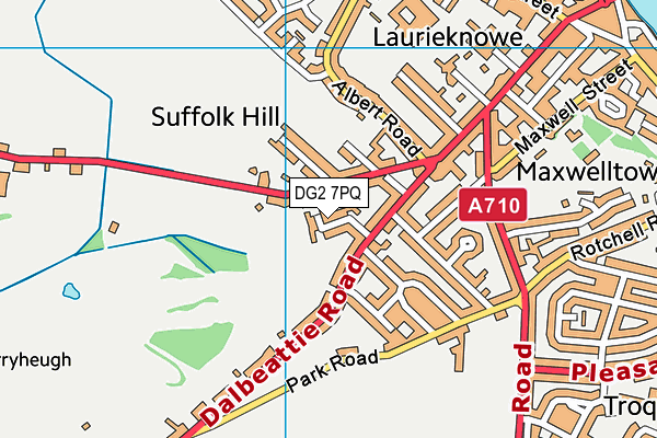 DG2 7PQ map - OS VectorMap District (Ordnance Survey)