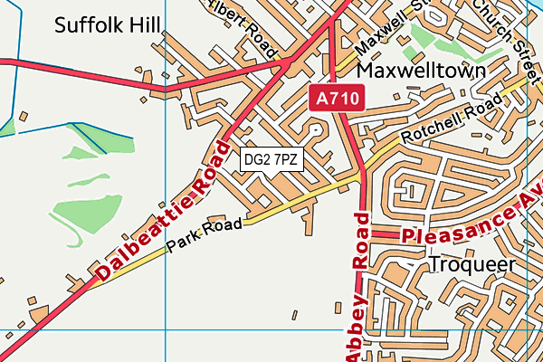 DG2 7PZ map - OS VectorMap District (Ordnance Survey)